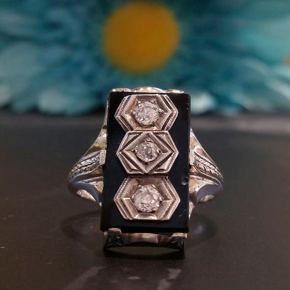 Art Deco Diamond Ring Etsy