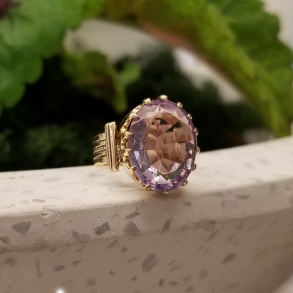 Vintage Rose de France Amethyst Ring - image 1