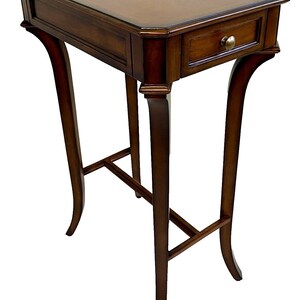 Sarreid Walnut Inlaid Parquetry Side Table