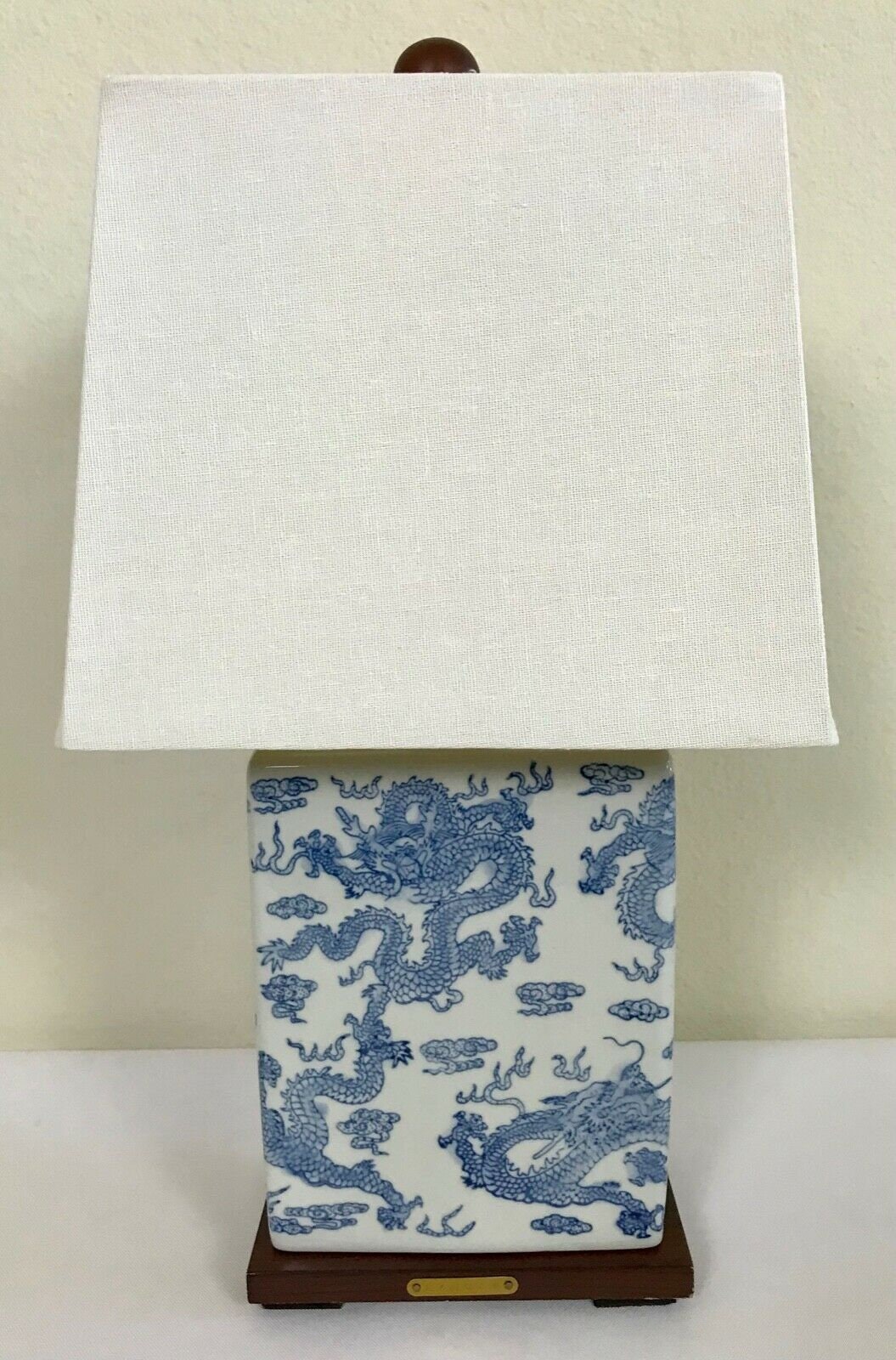 Ralph Lauren Chinese Porcelain Blue & White Dragon Motif Table - Etsy