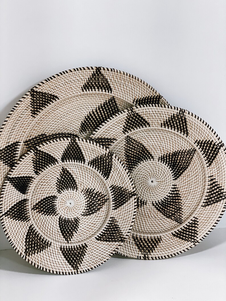 Handmade Rattan Plates/Wall Accent Etsy