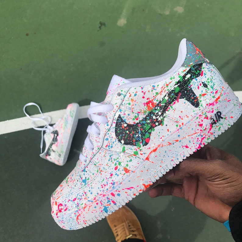 Laser Tag Nike Air Force 1 Paint splatter VAB custom ds2 drip | Etsy