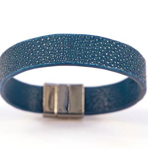 Genuine Teal Stingray (Shagreen) Bracelet