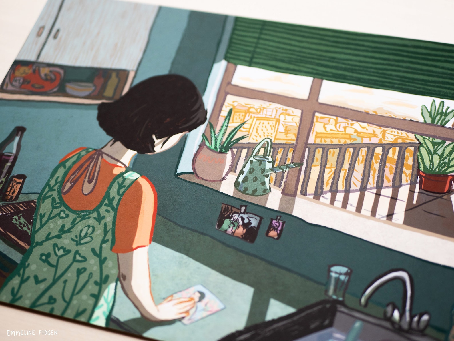 The Kitchen Window Illustrated Print A4 Giclee Illustration - Etsy