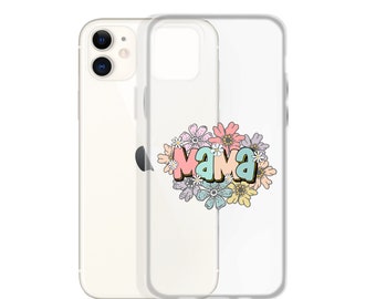 Retro Mama Clear Case for iPhone® | Phone Case | iPhone | Cover | Gift | Mothers Day