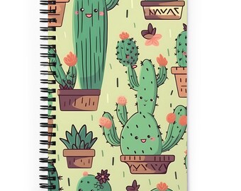 Cute Cacti Spiral notebook | Journal | Notepad | Doted Journal | Planning | Planner | Point Journal | Cute Cactus