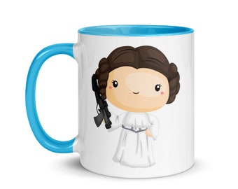 Galaxy Princess Mug with Color Inside | 11 oz | Tea Mug | Coffee Mug | Microwave and Dishwasher Safe Ceramic Cup