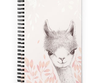 Llama Spiral Notebook | Journal | Notepad | Doted Journal | Planning | Planner | Point Journal