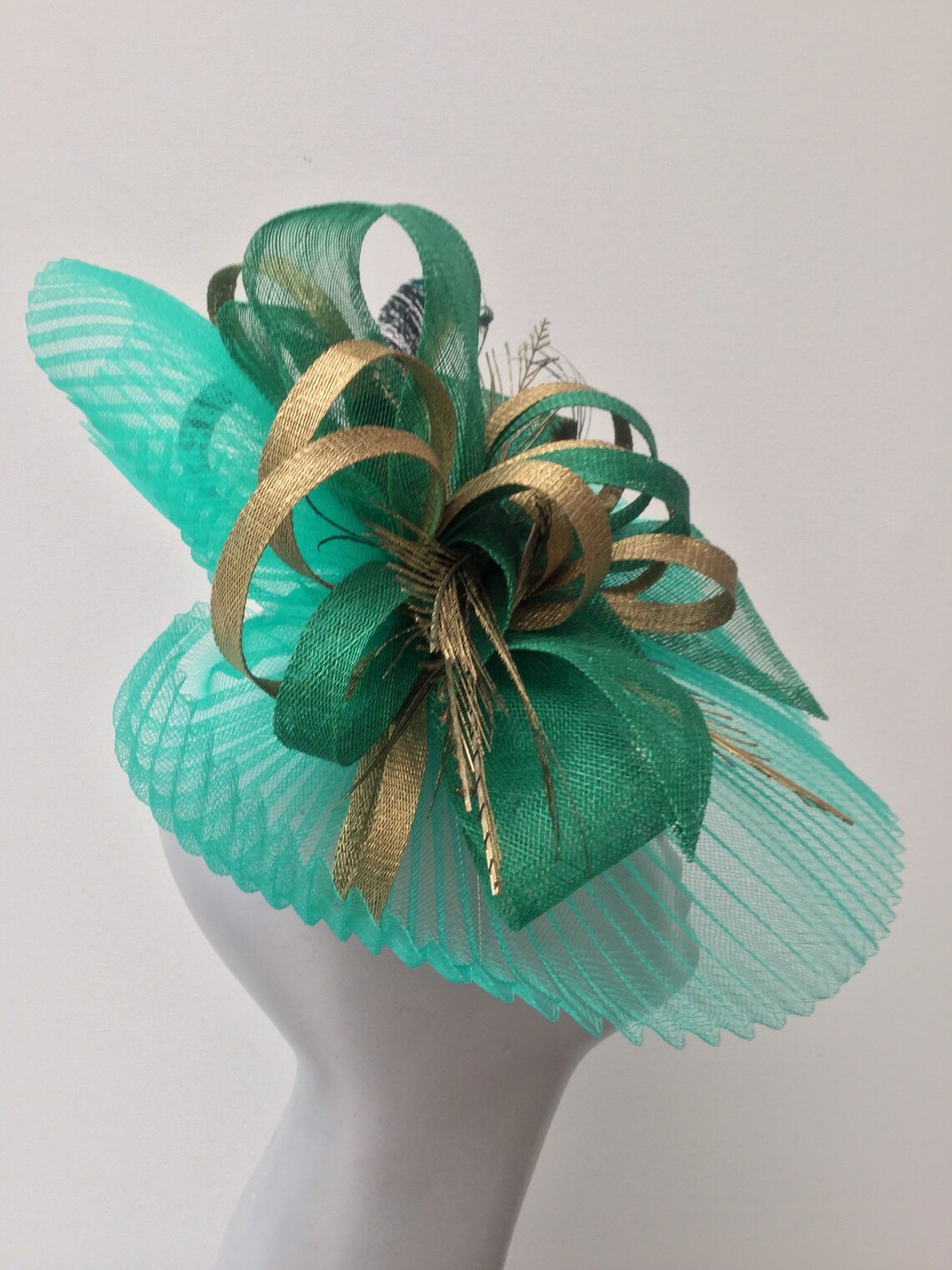 Emerald Green Fascinator. Etsy