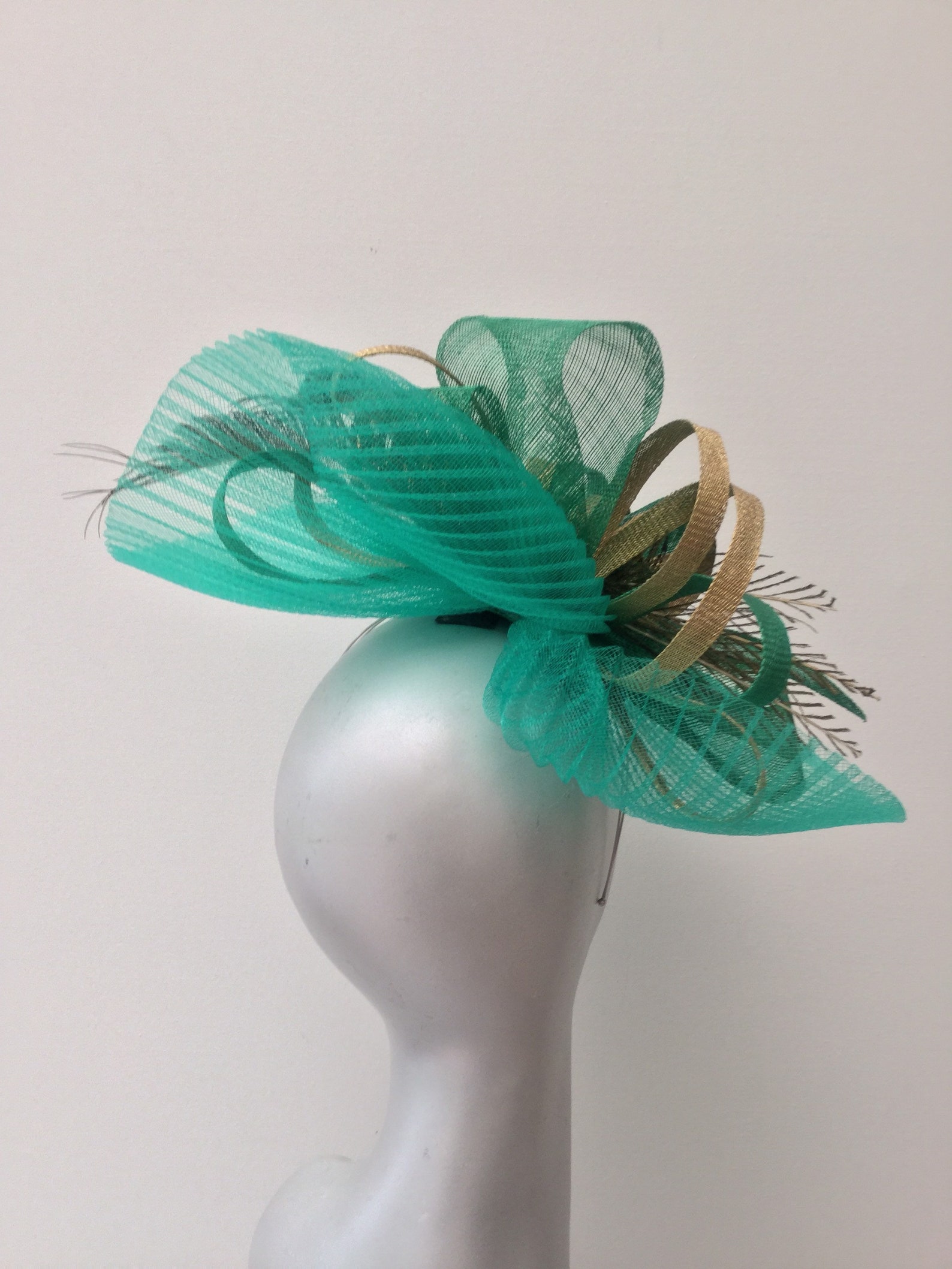 Emerald Green Fascinator. Etsy