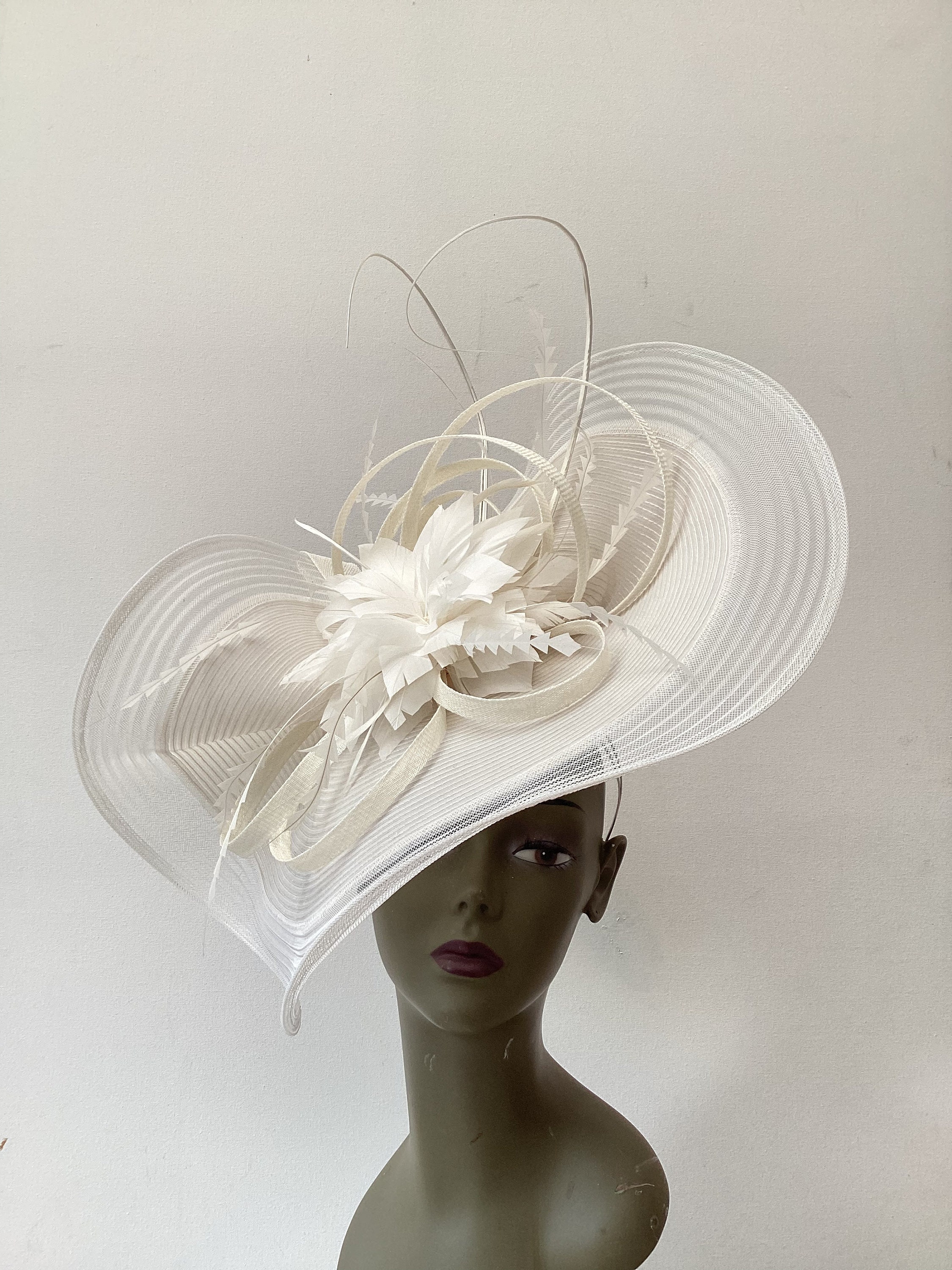 Ivory Hatinator/statement Fascinator. - Etsy display picture 1