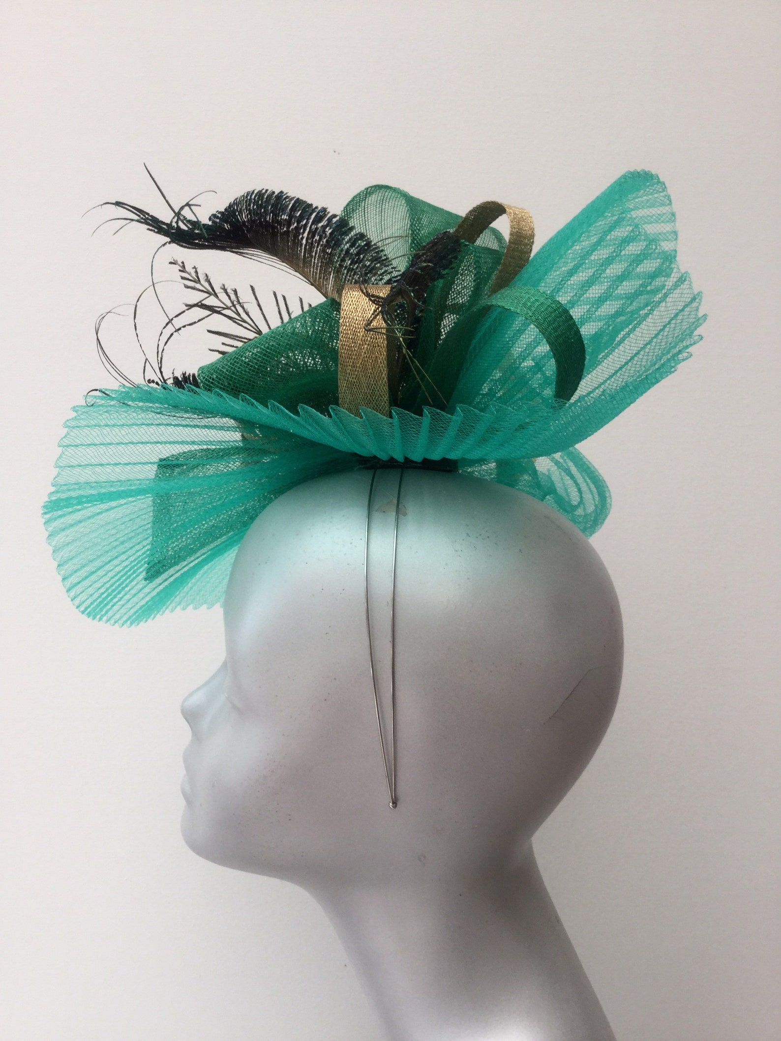 Emerald Green Fascinator. Etsy