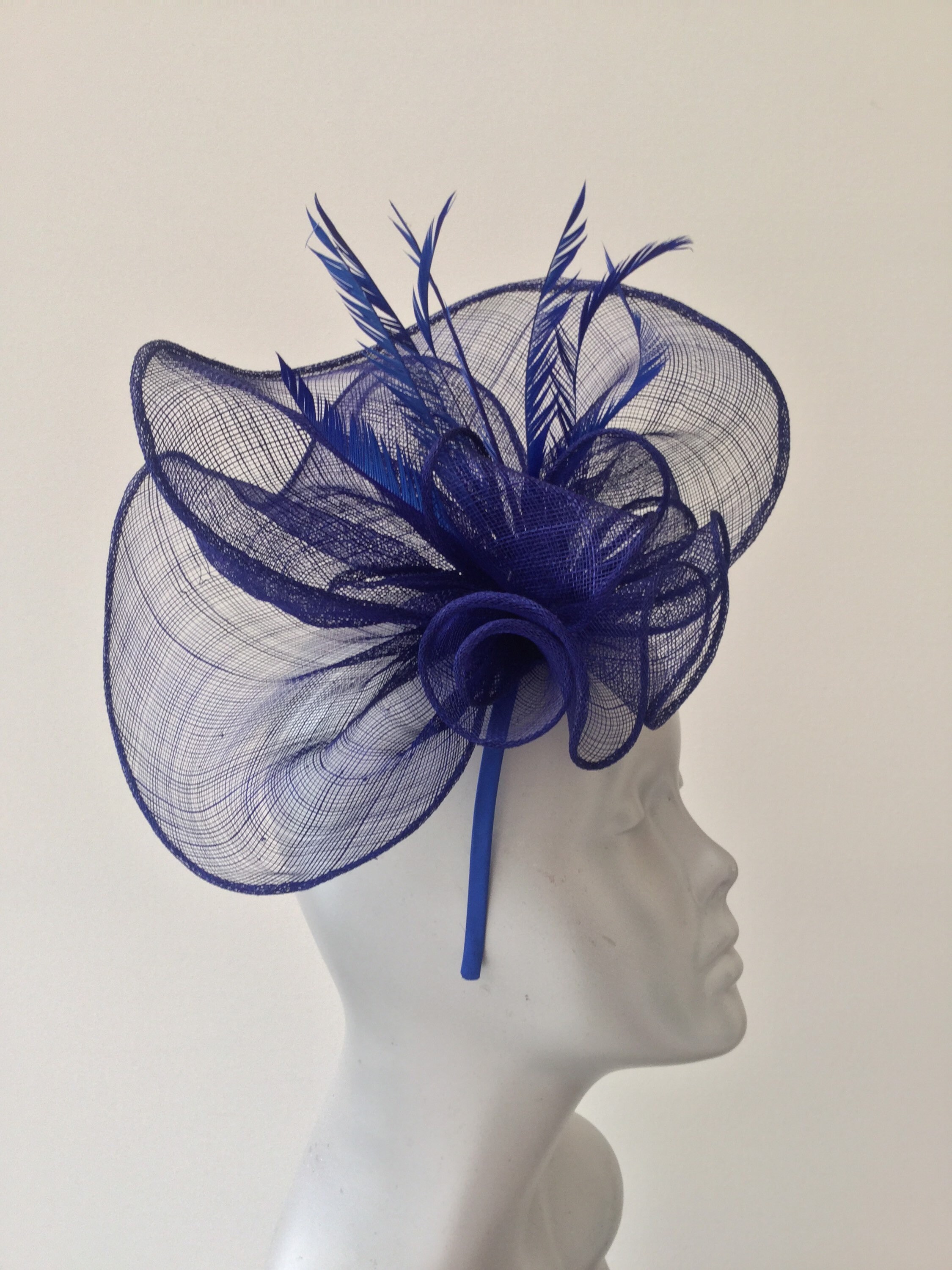 Royal Blue/Cobalt Blue Fascinator. Etsy