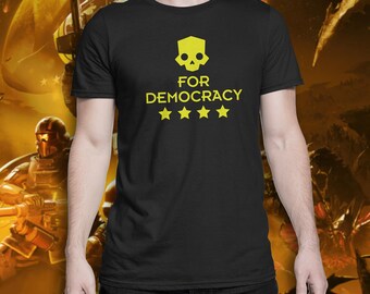 Camiseta Helldivers 2 - Libertad, Por la Democracia, Prosperidad, luchando por la súper tierra, Camiseta de jugador, Regalo perfecto para súper ciudadanos
