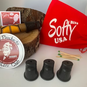 Softy 54 to 64 ring size rubber cigar holder mouthpiece tips (3 pack)