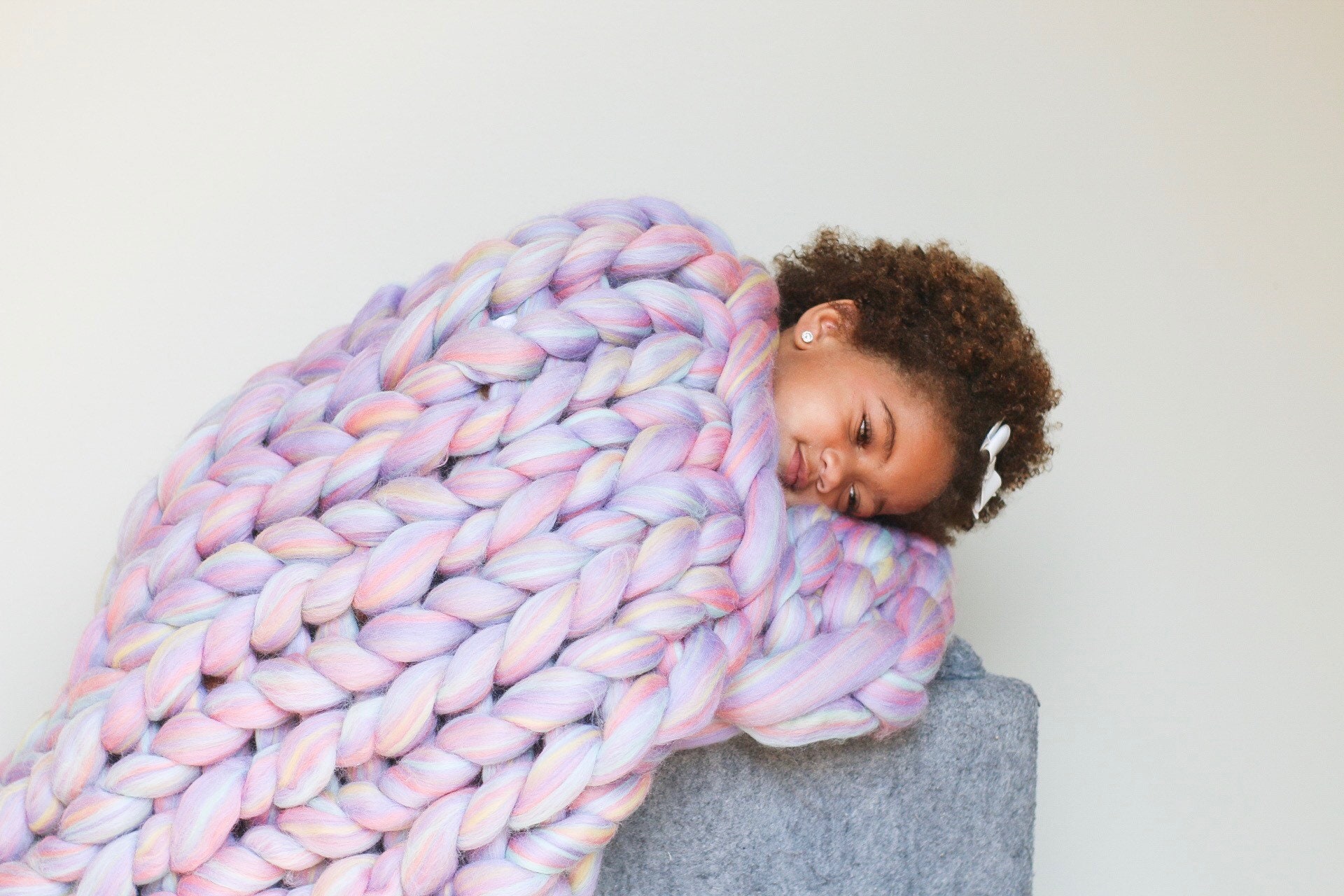 Chunky Knit Blanket, Knit Blanket, Giant Throw, Arm Knitting, Chunky Yarn,  Merino Wool, Thick Yarn, Home Decor, Boho, Mother's Day Gift 