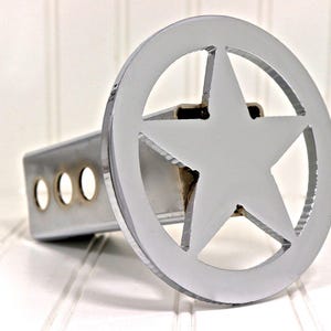 Chrome Circle Star Hitch Cover, 2&quot;