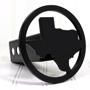 Matte Black Circle Texas Hitch Cover
