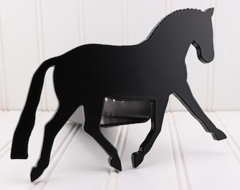 Funda de enganche para caballo de doma clásica, color negro mate. Compatible con receptores de enganche de 2".