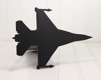 Cubierta de enganche F-16 de acero inoxidable negro mate (compatible con receptores de enganche de 2")