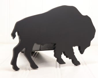 Cubierta de enganche Bison/Buffalo negra mate: compatible con receptores de enganche de 2"