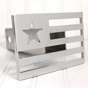 Chrome Patriotic Flag Hitch Cover – Fits 2” Hitch Receiver
