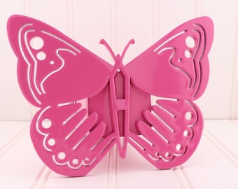 Cubierta de enganche de mariposa de acero inoxidable rosa: compatible con receptores de enganche de 2"