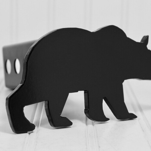 Matte Black Grizzly Bear Hitch Cover Etsy