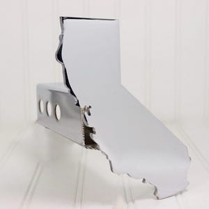 Chrome California State Hitch Cover – Fits 2” Hitch Receiver