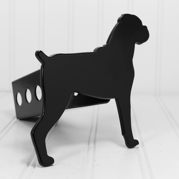 Black Boxer Floppy Ears Hitch Cover