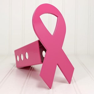 Pink Breast Cancer Awareness Ribbon Hitch Cover