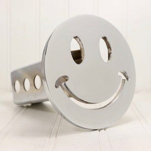 Chrome Smiley Face Hitch Cover, Free Shipping