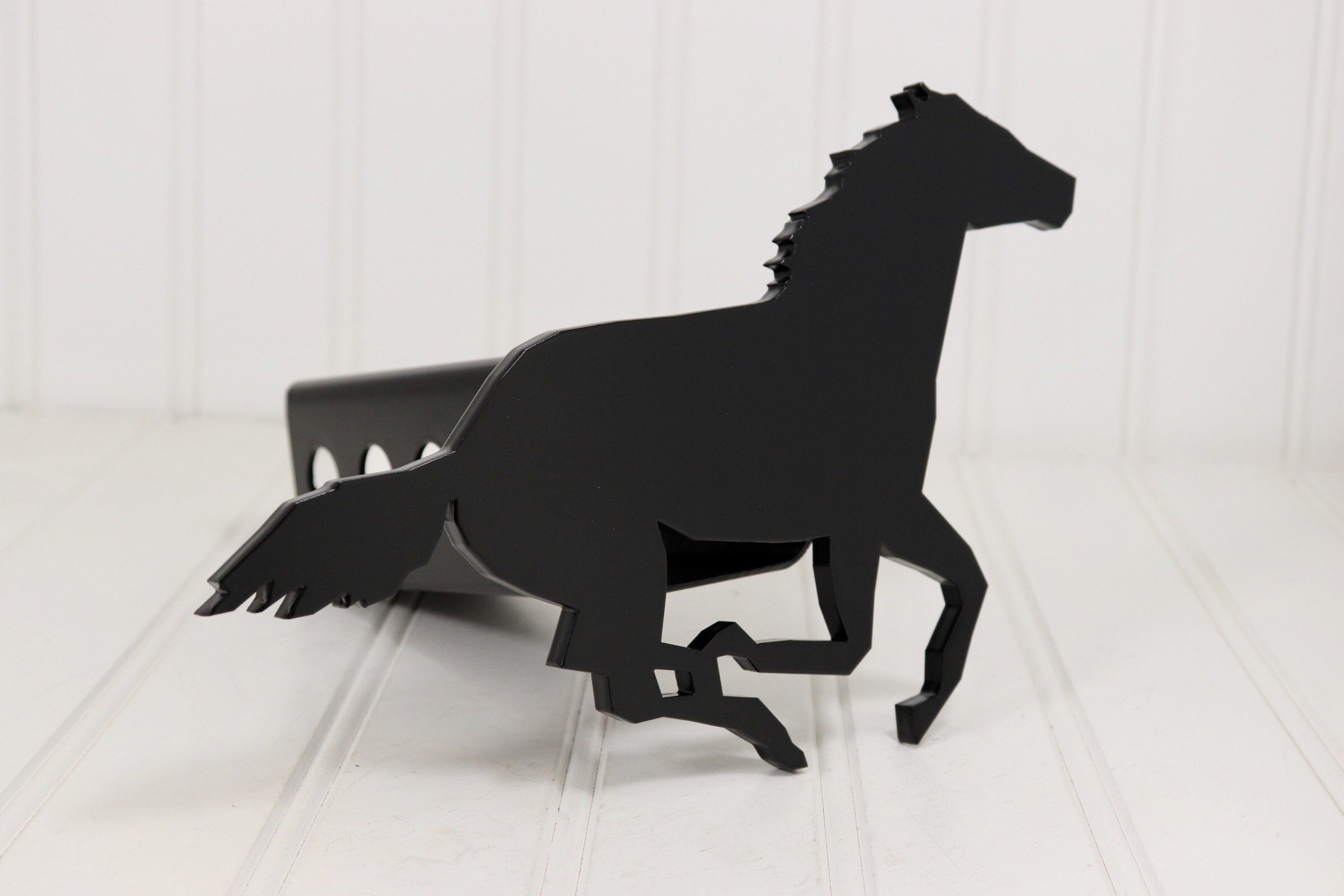 Matte Black Running Horse Hitch Cover Etsy