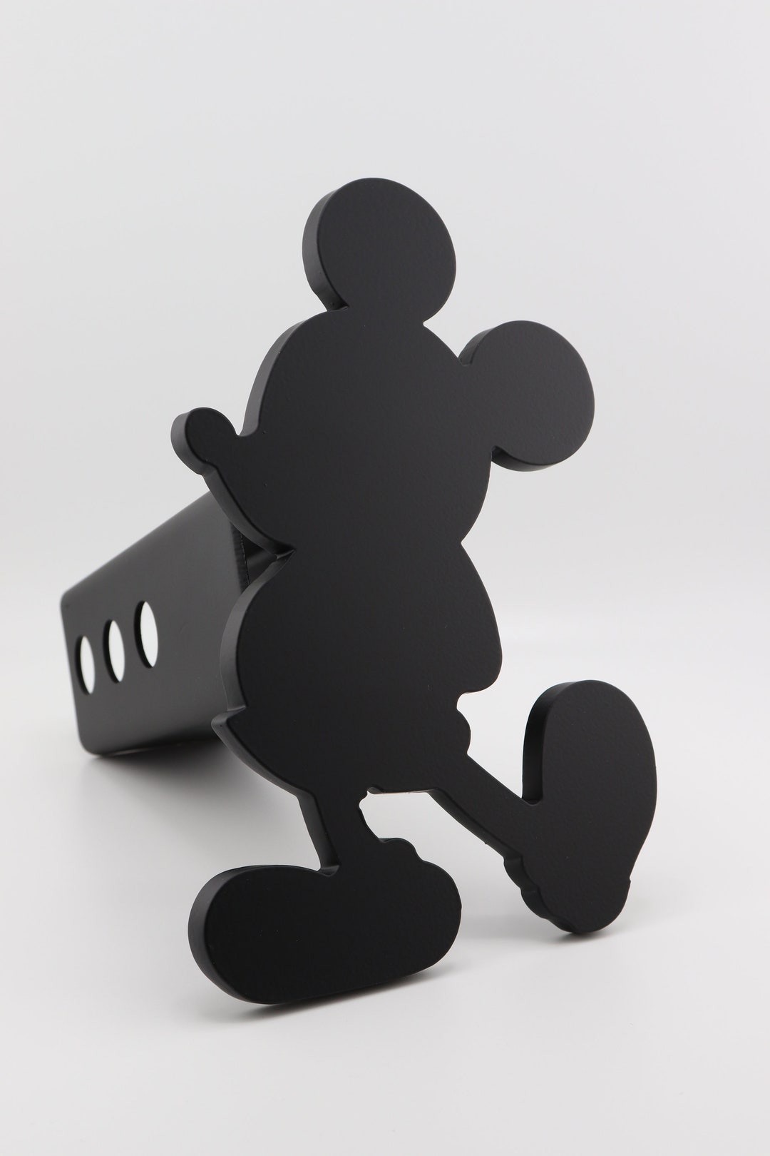 Matte Black Mickey Mouse Standing Hitch Cover, Free Shipping Etsy