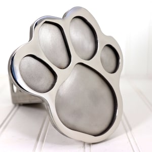 Stainless Steel Paw Print Hitch Cover