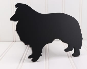 Cubierta de enganche para Sheltie (perro pastor de Shetland) negro: compatible con receptores de enganche de 2"