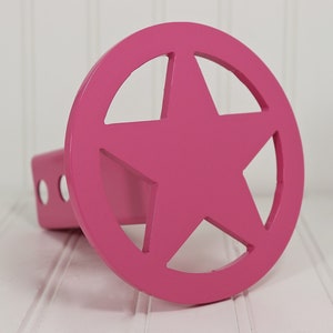 Pink Circle Star Hitch Cover, 2&quot;