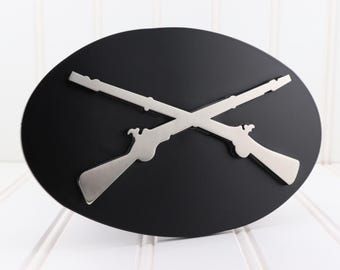 Cubierta de enganche de infantería del ejército de EE. UU. de acero inoxidable negro mate. Compatible con receptores de enganche de 2".