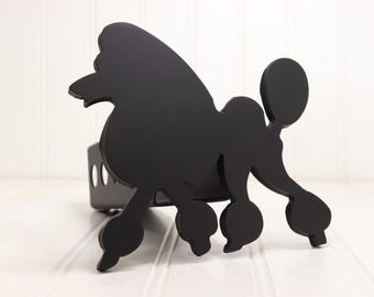 Cubierta de enganche para caniche, color negro mate, compatible con receptores de enganche de 2"