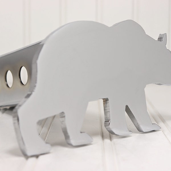 Chrome Grizzly Bear Hitch Cover