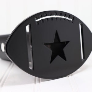 Black Football star hitch cover