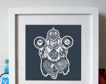Impresión giclée de Koray Ganesha: arte mural de edición limitada