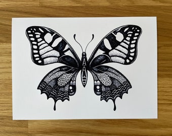 Tatuaje de cráneo de mariposa