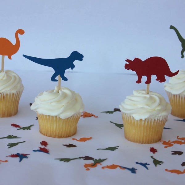 Dinosaur Party Supplies - Dinosaur Cupcake Toppers - Dinosaur Cupcake - Dinosaur Birthday Party - Dinosaur Birthday Party Decorations