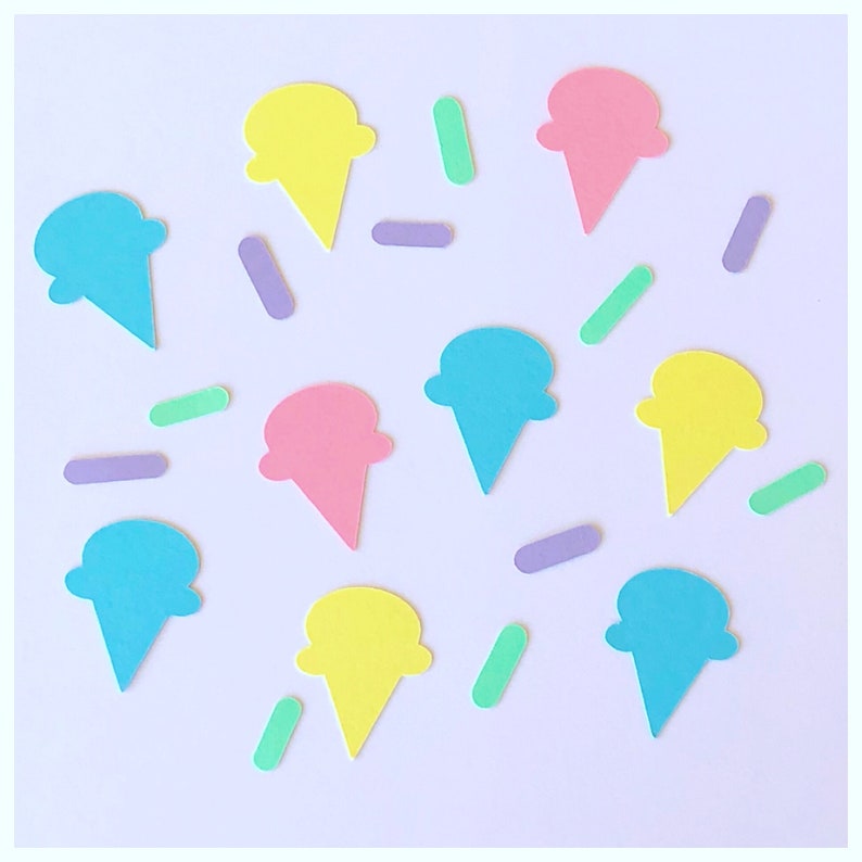 Ice Cream Confettiice Cream Party Decorationsice Cream Etsy