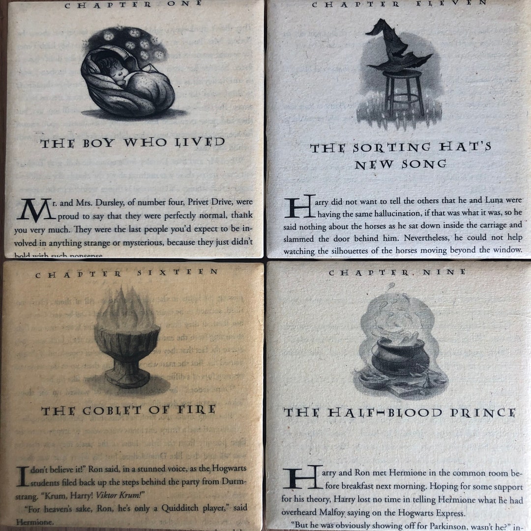 Harry Potter Authentieke Boekpagina Coaster - Etsy België, image size:1080x1080
