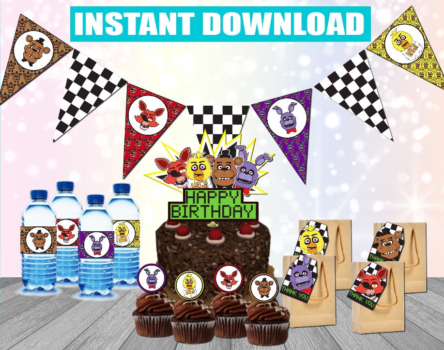 Five Nights at Freddy's Party Supplies Digital Download | Etsy