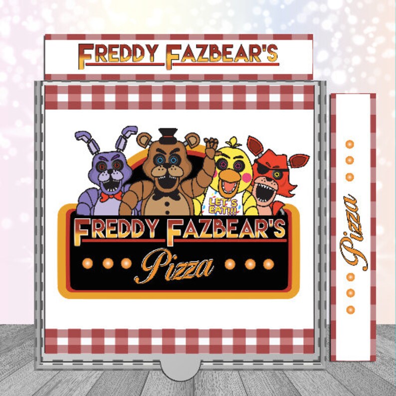 Five Nights at Freddy's Pizza Box Label Digital Download - Etsy