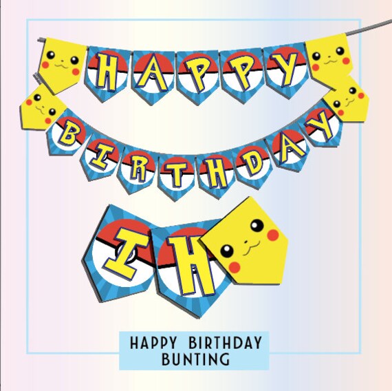 Pokemon Anniversaire Banniere Banderoles Numerique Telecharger Etsy Pokemon Anniversaire Banniere Banderoles Numerique Telecharger Etsy