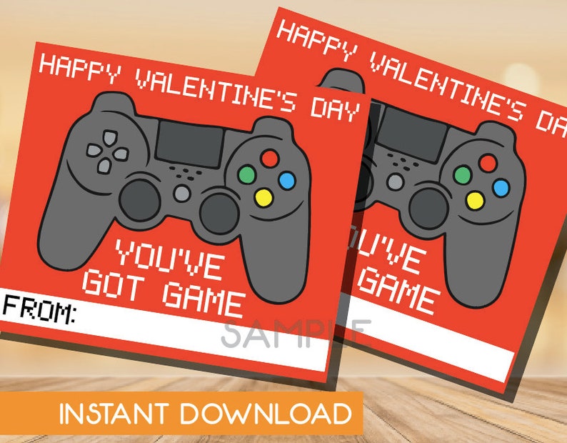 GAMER Valentine s Cards Digital Download Valentine s Etsy